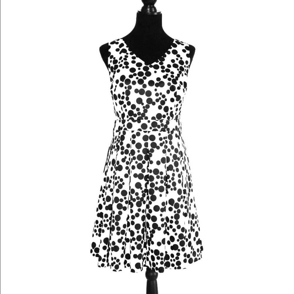 The Limited Black White Polka Dot Cocktail Dress